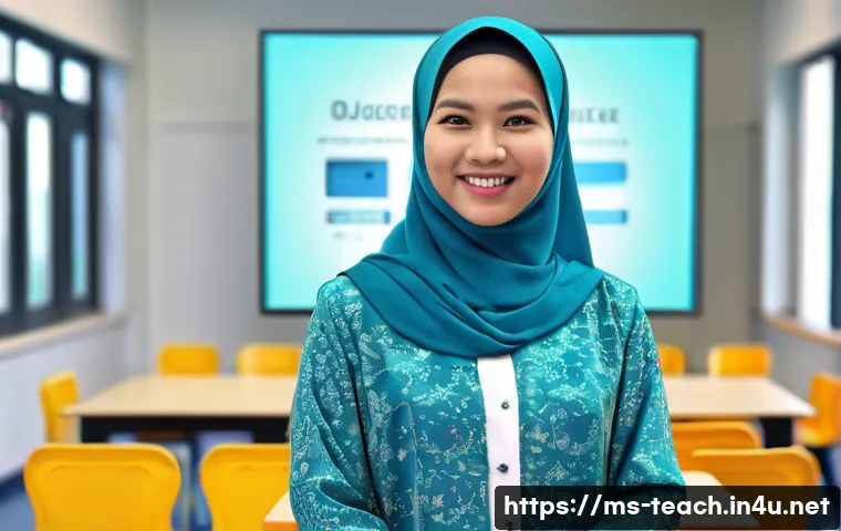 교사 교육 포트폴리오 작성법 - **The Dynamic Digital Educator Portfolio**
    A vibrant and modern image depicting a Malaysian fema...