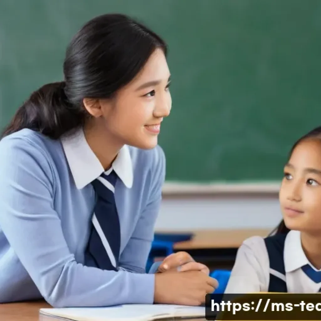 교사 교사 학생 관계 관리 팁 - **Prompt 1: Empathetic Teacher and Student Connection**
"A warm and inviting classroom setting w...