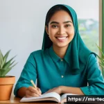 Home 20 교사 학생 상담 사례 모음 - A warm and inviting school counseling room in Malaysia, featuring a female Malay teacher sitting att...